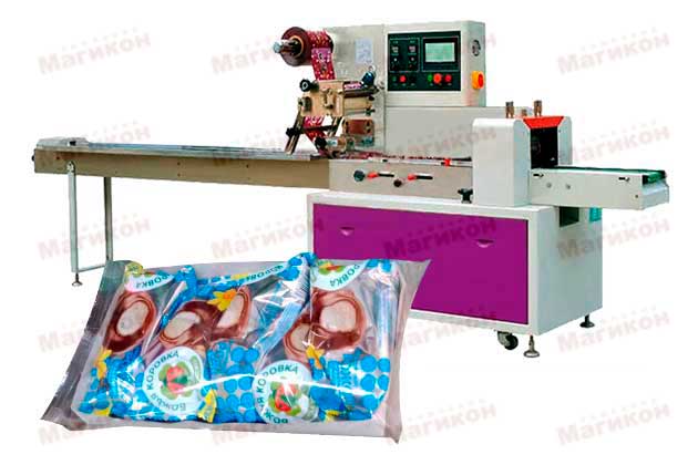 Новое в проектах: групповая упаковка творожных сырков на горизонтальной машине MAGIKON-450AGDPT
