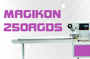Горизонтальный упаковочный автомат MAGIKON-250AGDS с тремя сервоприводами