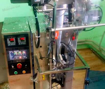 Фасовка и упаковка страз и бисера на вертикальном автомате MAGIKON-80AVKPD