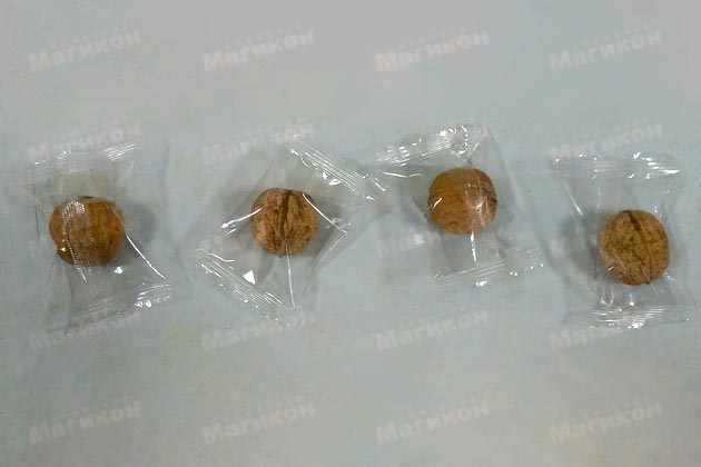 Упаковка грецкого ореха на горизонтальной машине MAGIKON-250AGD