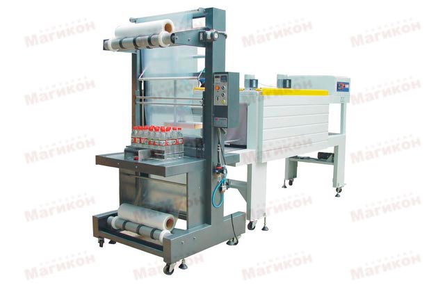 Групповая упаковка напитков на термоусадочном полуавтоматическом ноже TF-6540SА